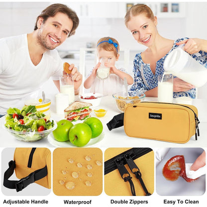Mini Kühltasche mit Kühlakkus – Gelbe Isolier Lunch Tasche