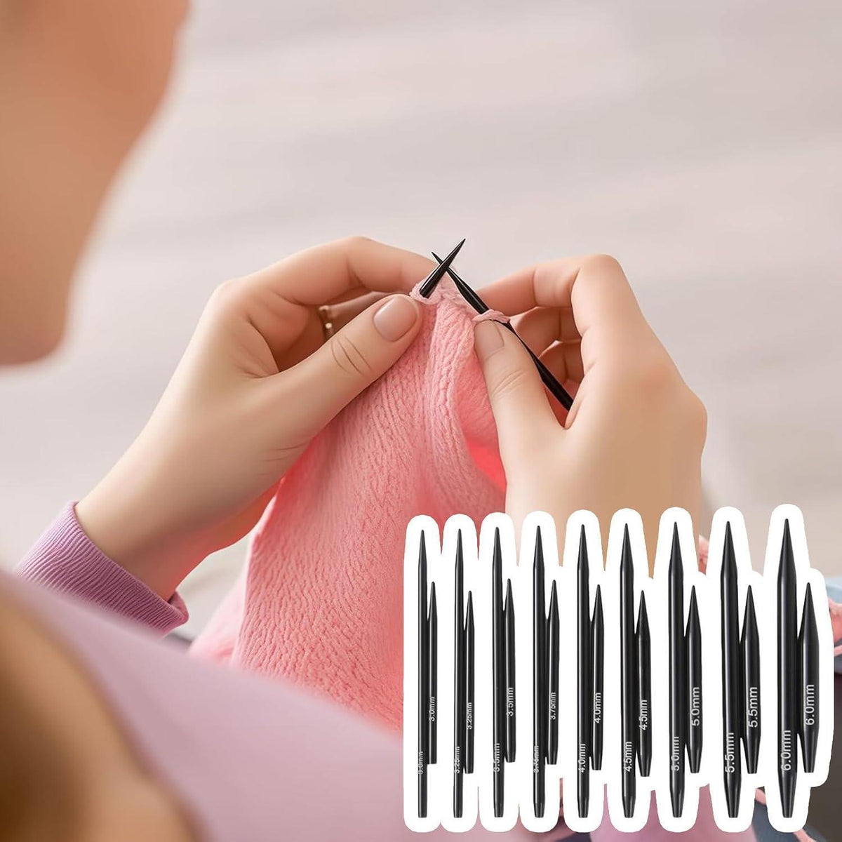 Austauschbares Rundstricknadel Set mit Zubehör – Perfekt zum Stricken