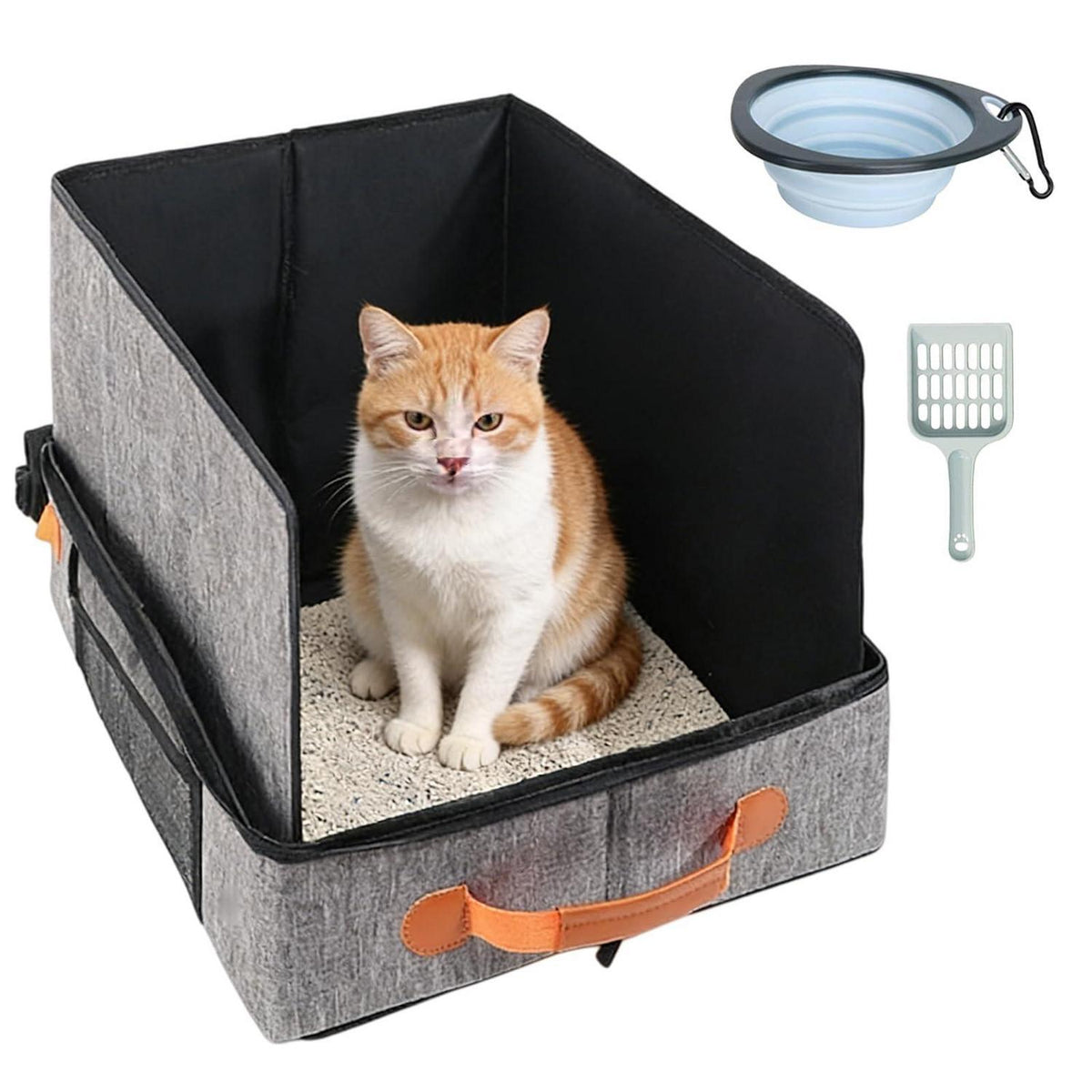 Zusammenklappbare Katzentoilette – Tragbar für Reisen & Camping