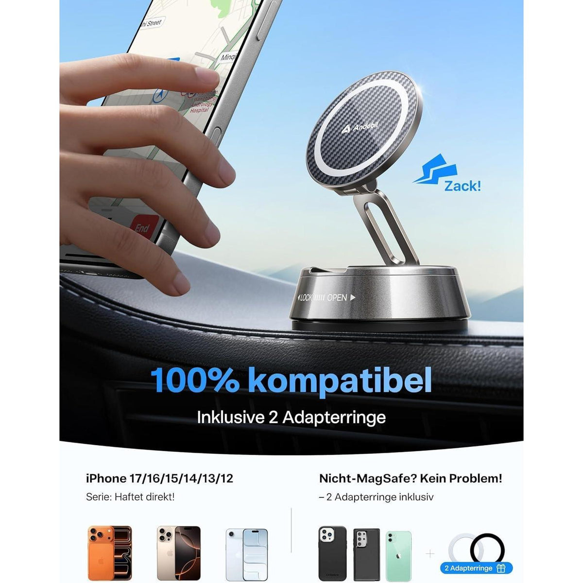 Magnetische Handyhalterung Auto Magsafe 360° Drehbar