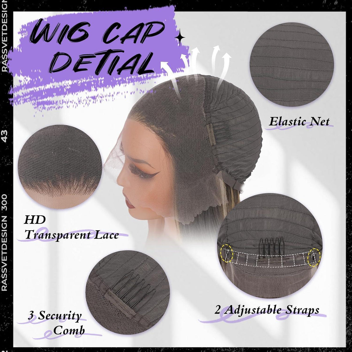 Braune Mix Blond Lace Front Perücke – Lange Glatte Damen Perücke
