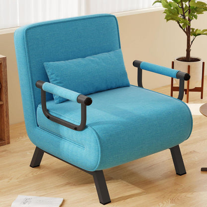 4in1 Schlafsessel mit Bettfunktion – Blau, Platzsparend