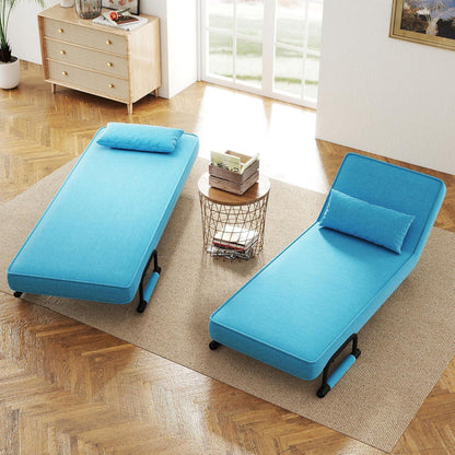 4in1 Schlafsessel mit Bettfunktion – Blau, Platzsparend