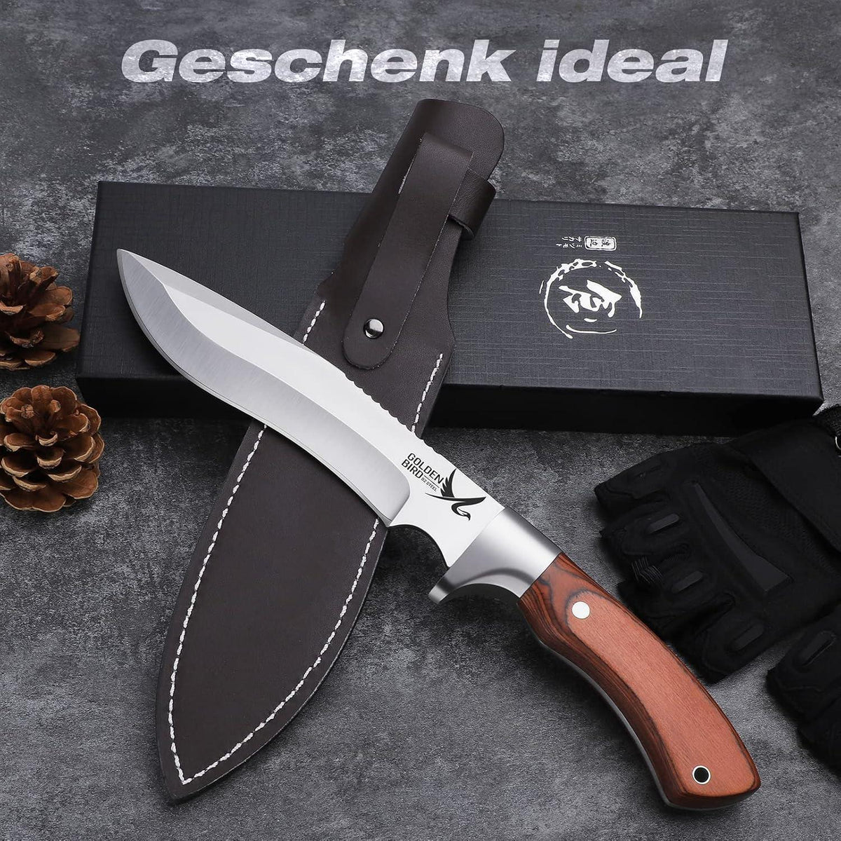 Outdoor Messer Golden Bird – Robustes Campingmesser 33cm