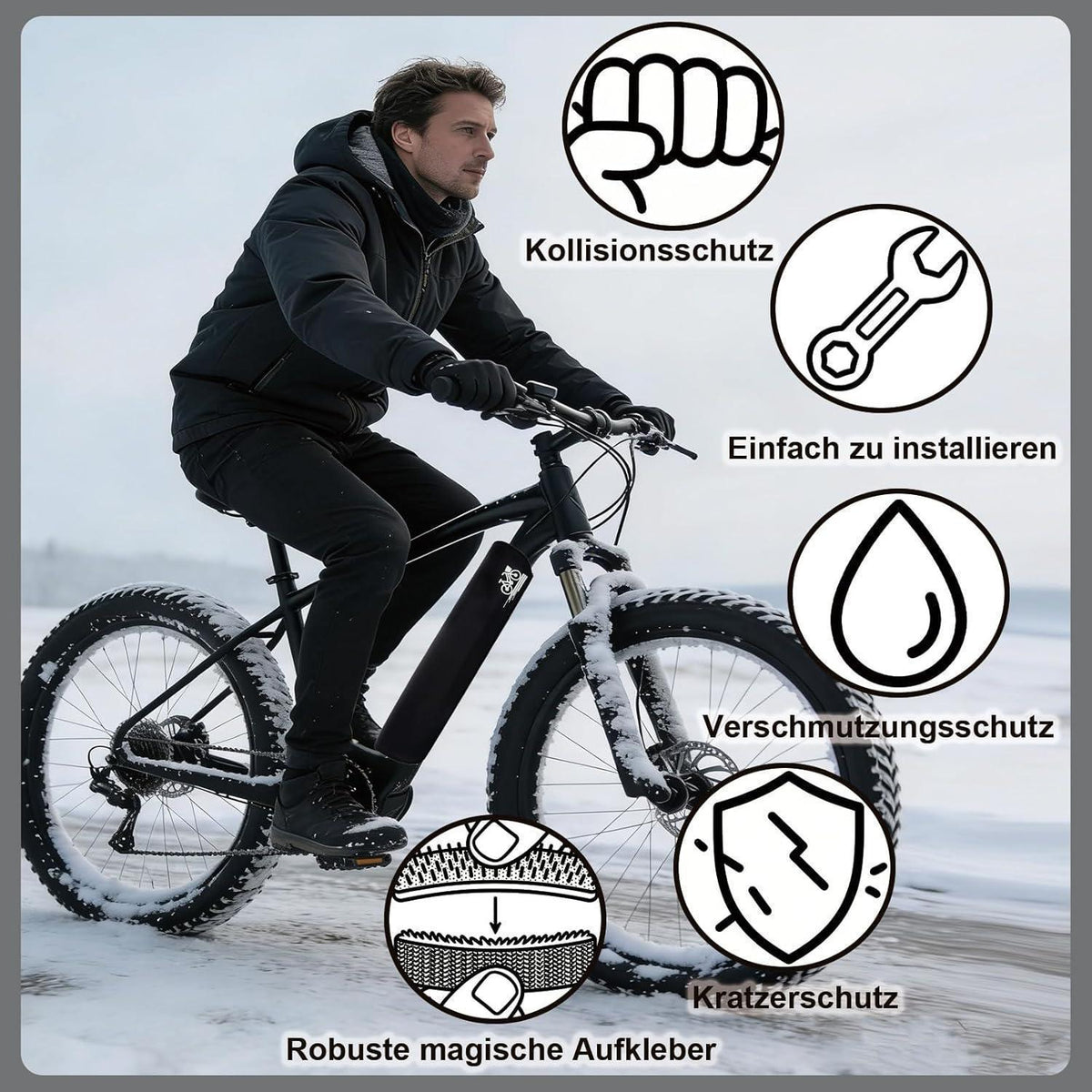 Ebike Akku Schutzhülle Wasserdicht für Fahrrad 28-34cm