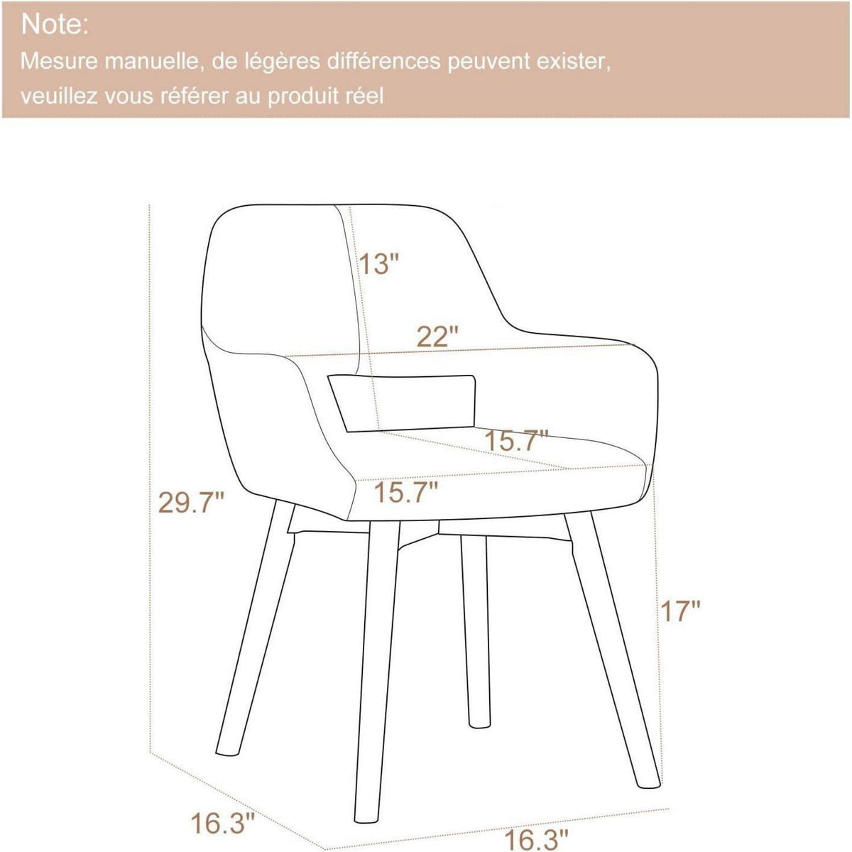 Mid-Century Modern Sessel mit Holzbeinen – Wollweiß