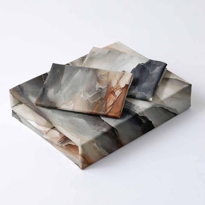 Marmor Grau Bettwäsche-Set 135x200 cm, 4-teilig Mikrofaser