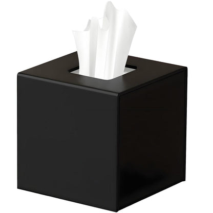 Acryl Taschentücherbox Schwarz mit Magnetabdeckung