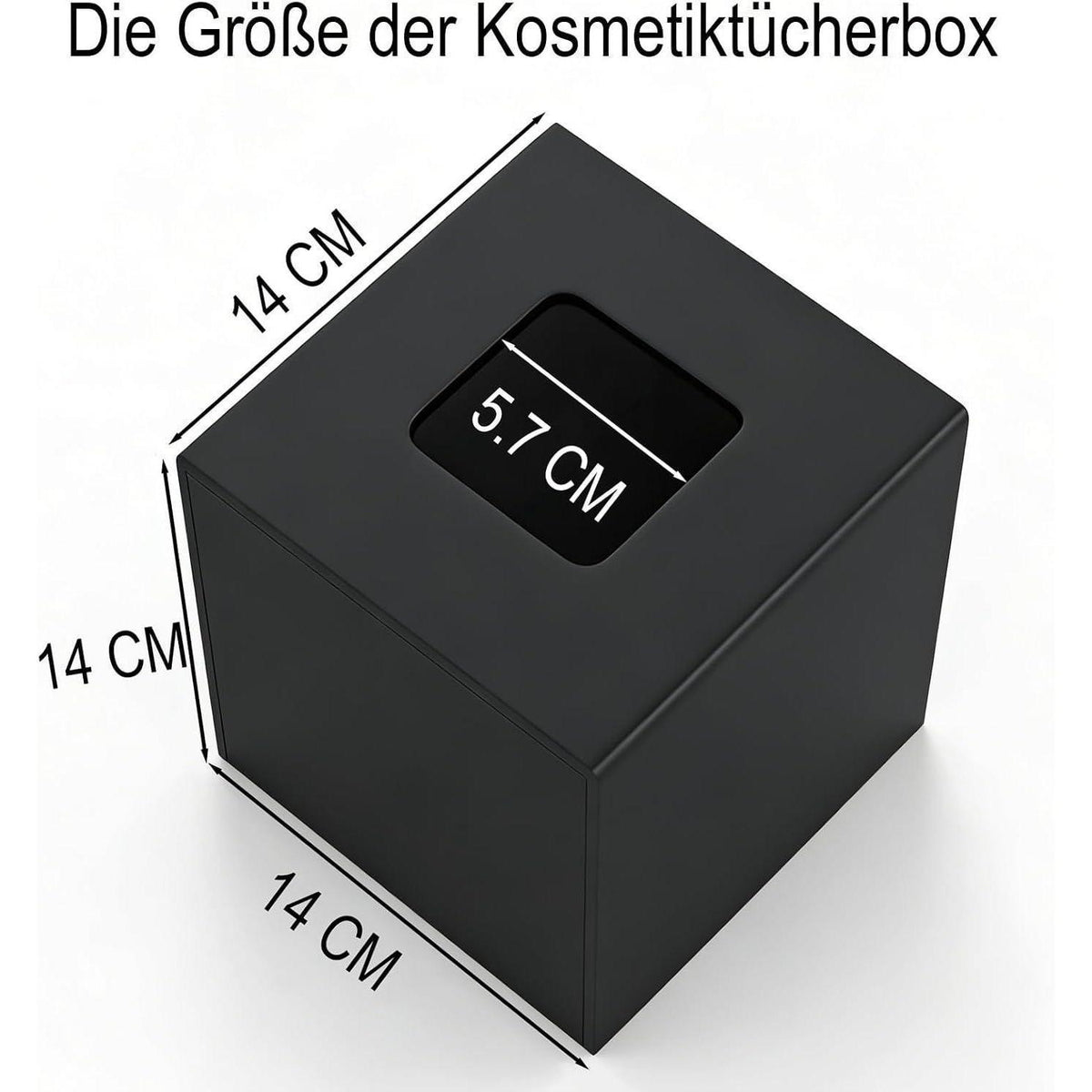 Acryl Taschentücherbox Schwarz mit Magnetabdeckung