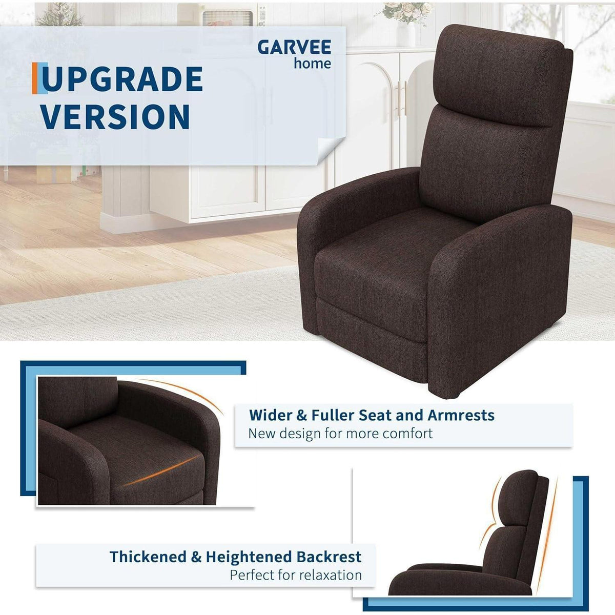 Relaxsessel mit Liegefunktion – Braun