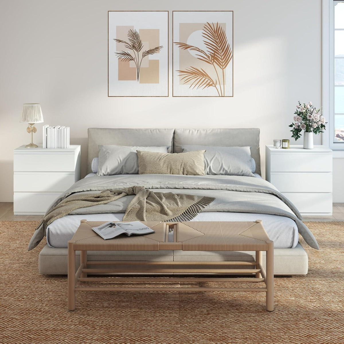 2er-Set Kommoden weiß 70cm – Schlafzimmer & Büro