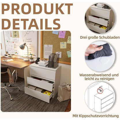 2er-Set Kommoden weiß 70cm – Schlafzimmer & Büro