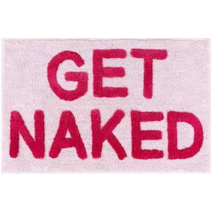Rutschfester Badteppich Hellrosa – Duschmatte "Get Naked" 40x60 cm