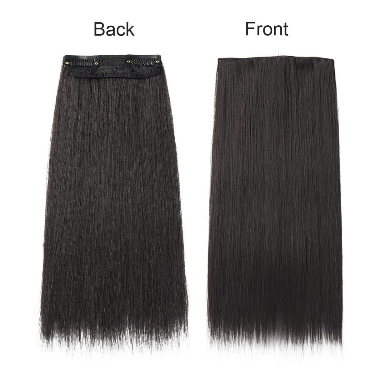 2 teiliges Clip-in Haarverlängerung Set, Naturbraun 20cm