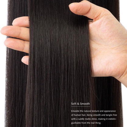 Synthetische Haarverlängerung gerade, 50cm, Naturbraun