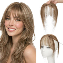 Echthaar Pony Clip-In, Mittelbraun/Honigblond #4p27