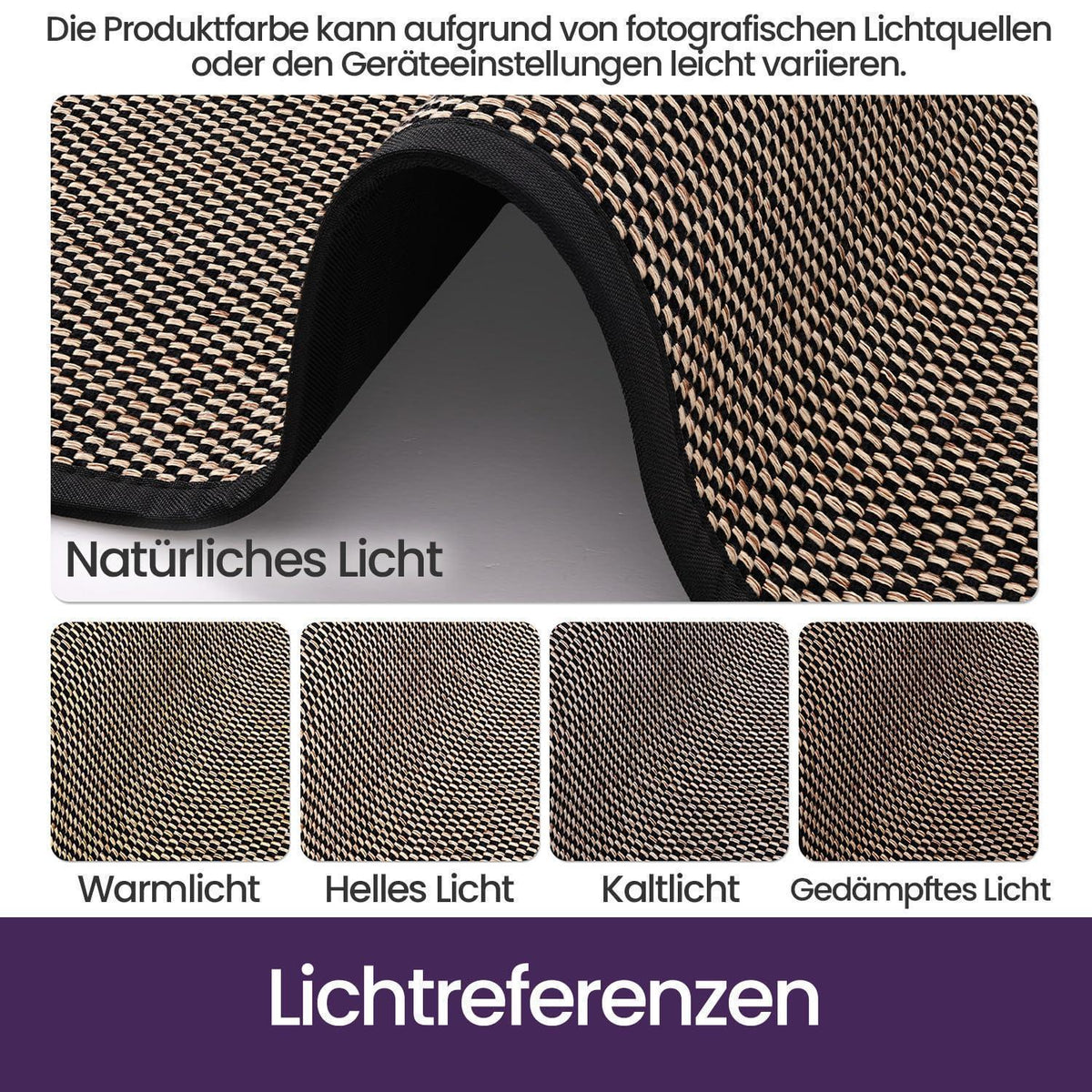Fußmatte Innen rutschfest 90x140 cm Schwarz