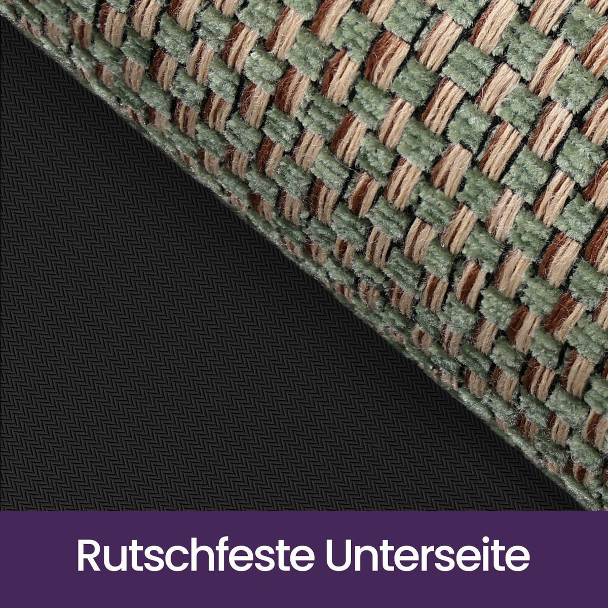 Fußmatte Grün 60x90 cm - Rutschfest & Saugstark