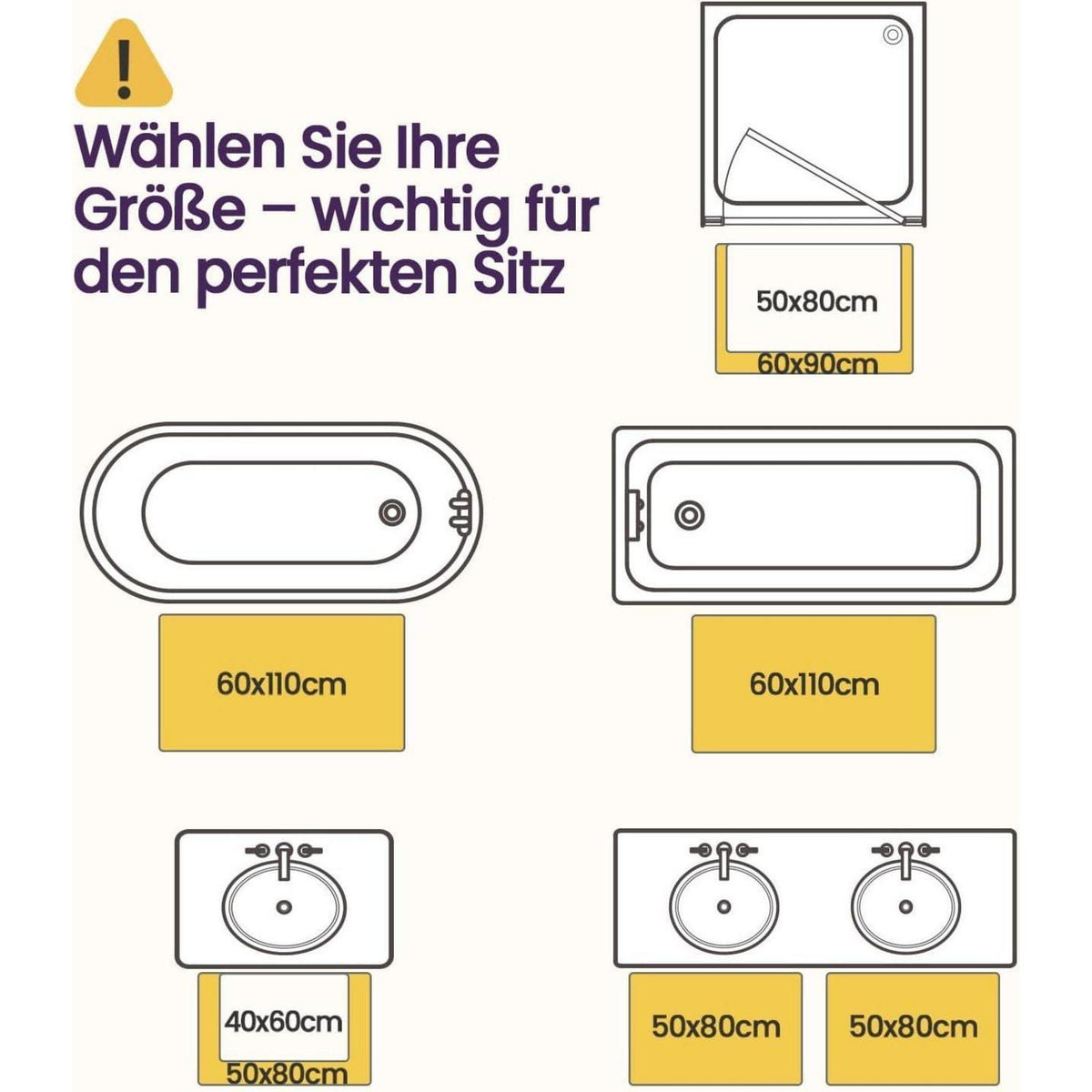 Badematte 50x80 cm rutschfest, weich & saugfähig – Waldgrün