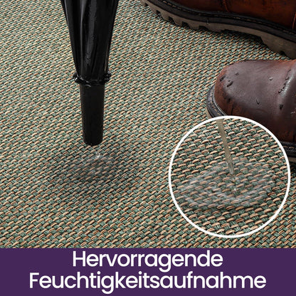 Fußmatte Grün 80x120 cm - Rutschfest & Saugstark