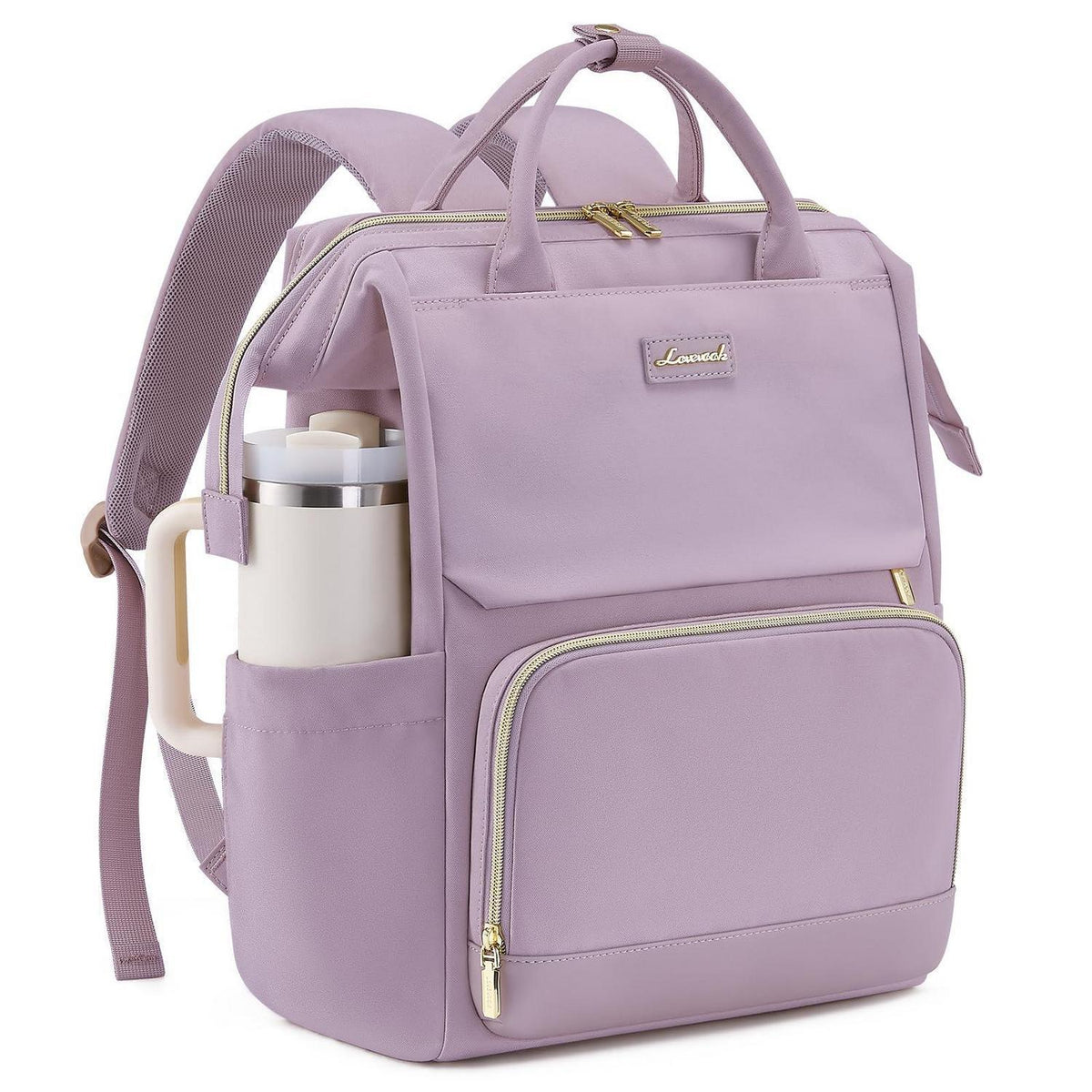 Laptop Rucksack Damen 15,6 Zoll – Wasserdichter Schulrucksack Lila
