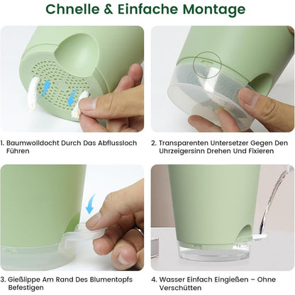 Selbstbewässerungstöpfe 5er Set mit Wasseranzeige