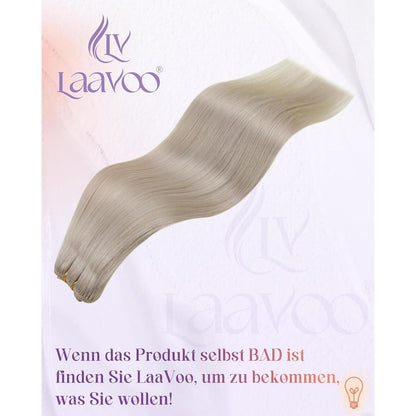 Echthaar Tressen Blond 55cm – Remy Haarverlängerung #60
