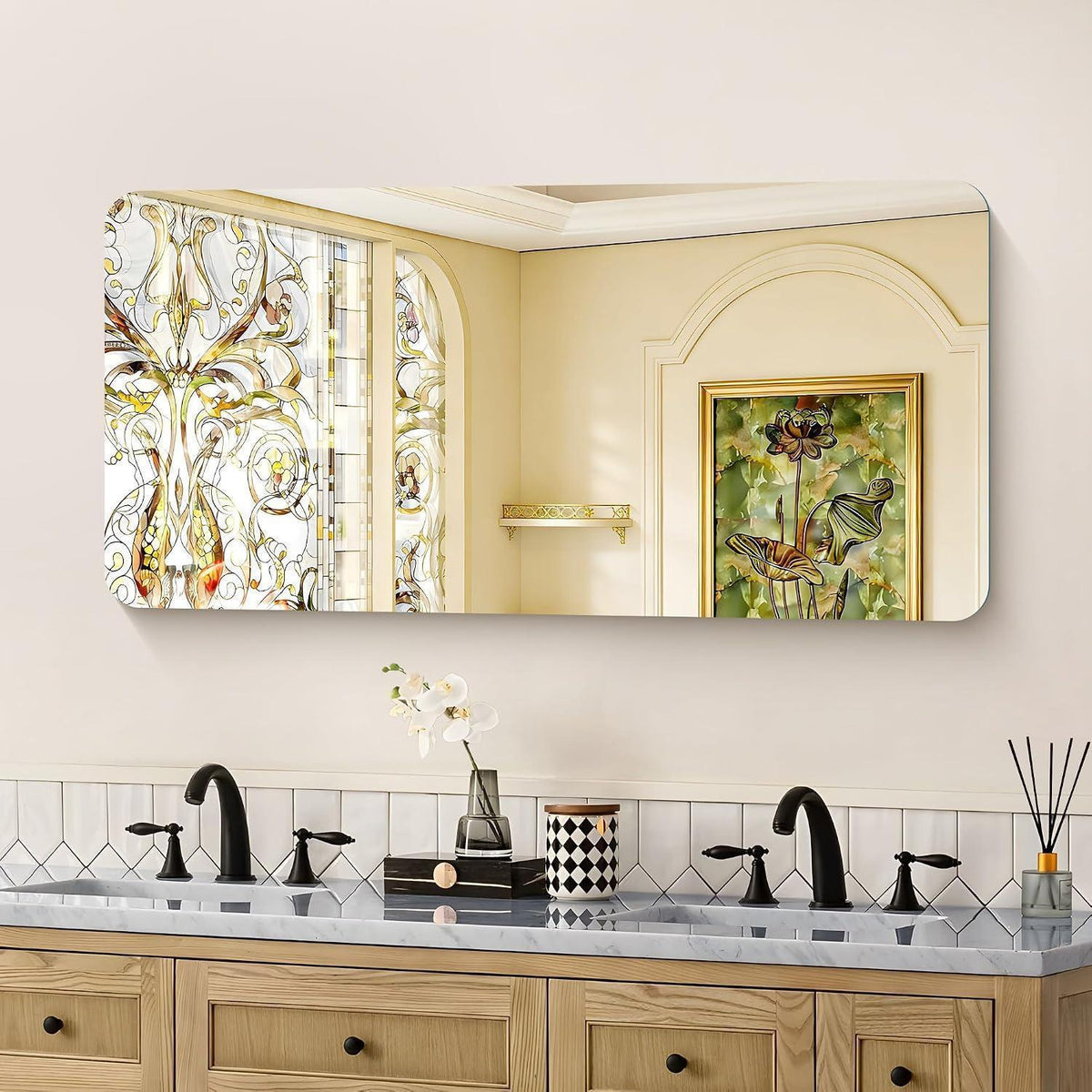 Rahmenloser Badezimmerspiegel 120x60cm – Klar & Robust