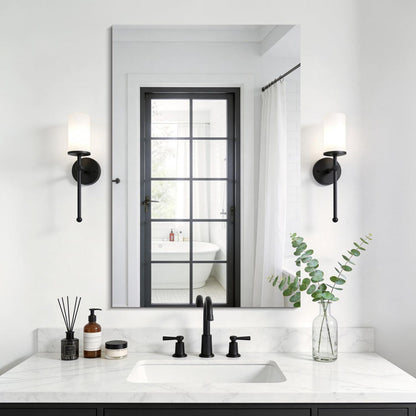 Rahmenloser Badezimmerspiegel 60x90 cm – HD Spiegelung, Robust & Modern