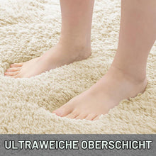 Hochflor Teppich Wohnzimmer 160x220 cm Beige