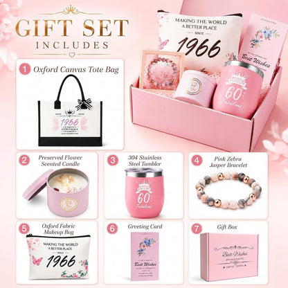 60. Geburtstag Geschenkset für Frauen – Luxus & Verwöhnen