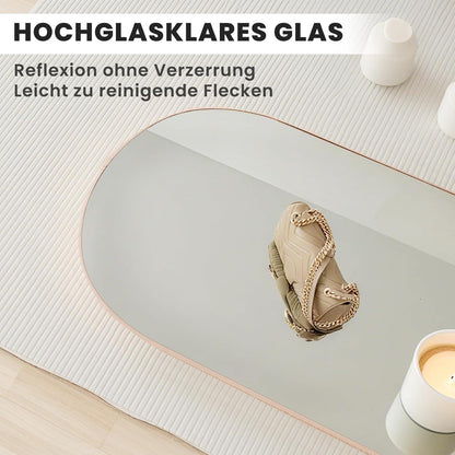 Ganzkörperspiegel 168x60cm, Gold – Gehärtetes Glas, Moderner Stil