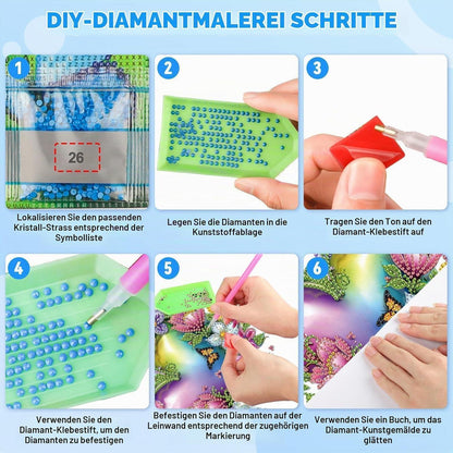 5D Diamantmalerei Herz Blume Fensterbild Bausatz