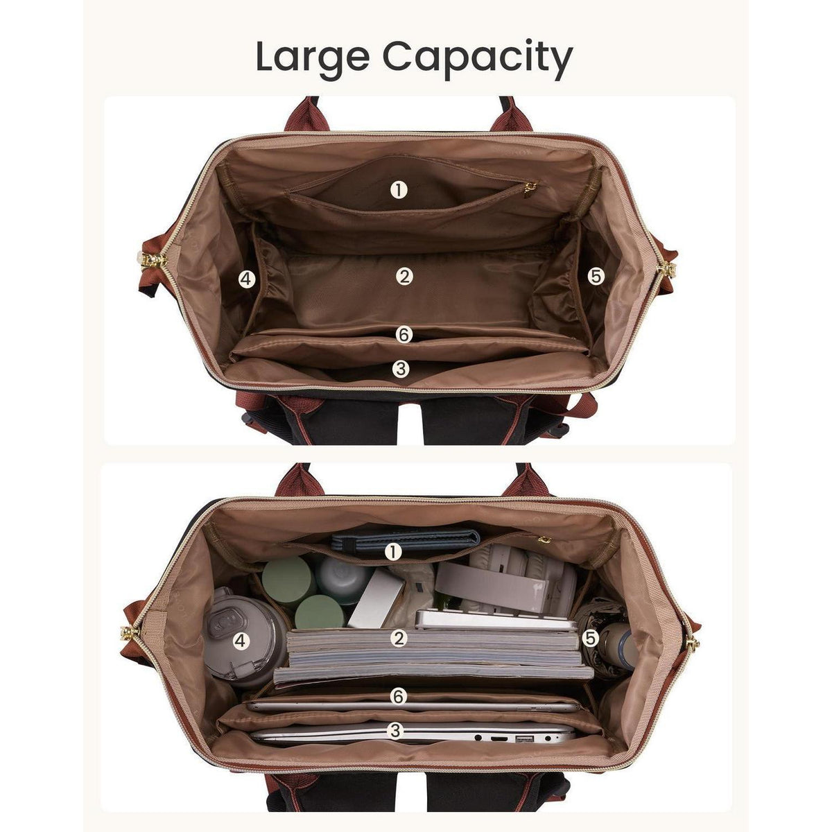 Laptop Rucksack Damen 15,6 Zoll – Wasserdichter Schulrucksack für Reisen