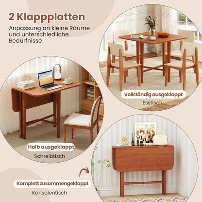 Klappbarer Esstisch Holz für 2-4 Personen – Küchentisch & Schreibtisch