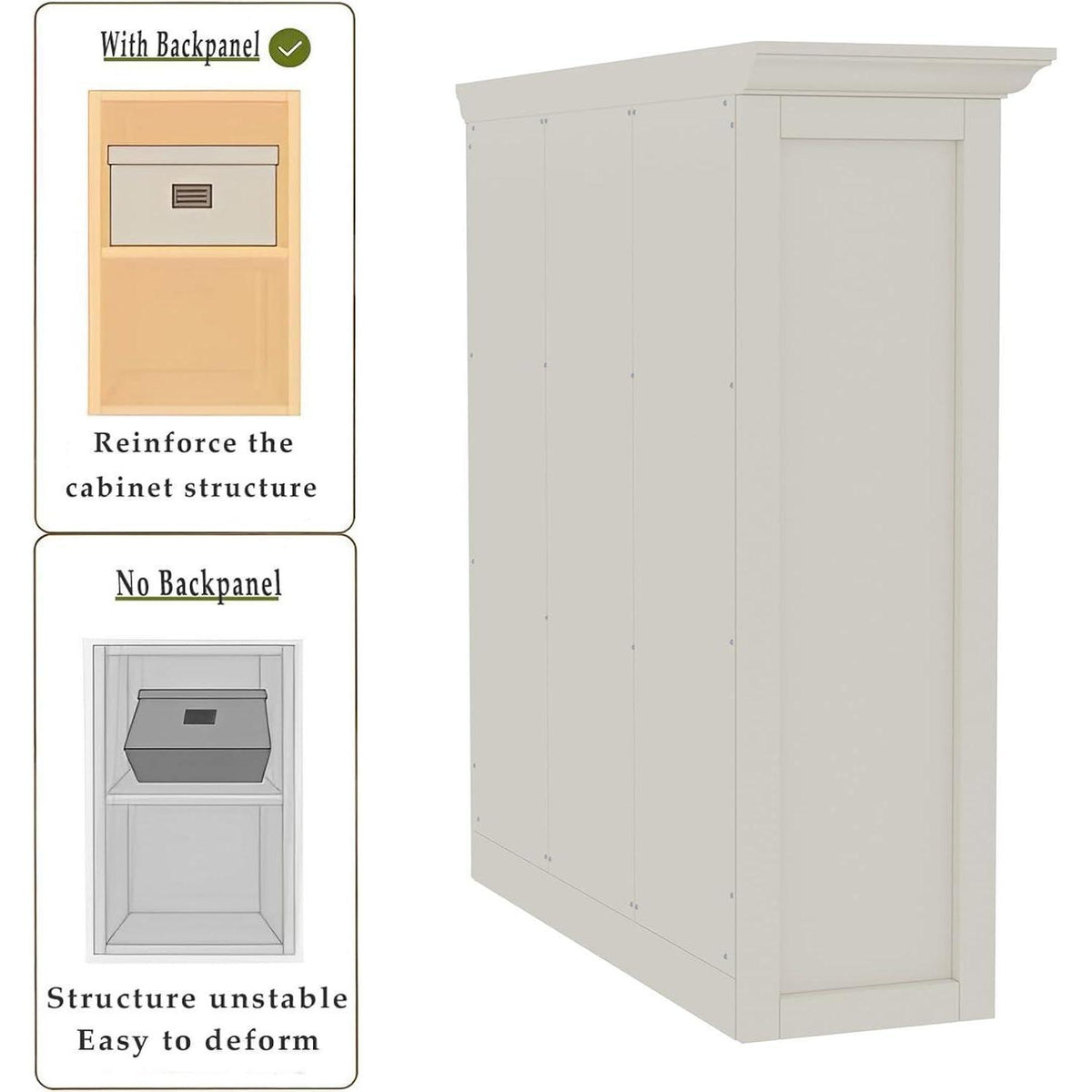 OSCHF 9-Fächers Bücherregal mit Sockel – Weißes Holzregal für Wohnen & Büro