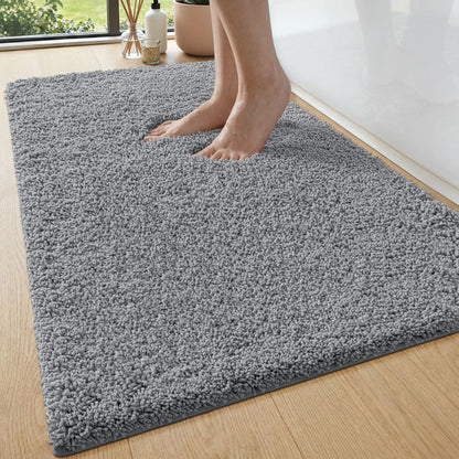 Flauschiger Badezimmerteppich 60x110 cm – Rutschfest & Saugfähig