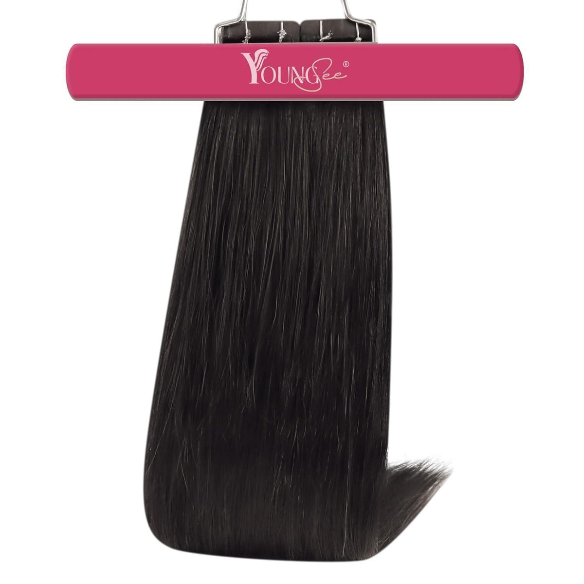 Echthaar Tape Extensions Dunkelbraun - 40cm, 50g