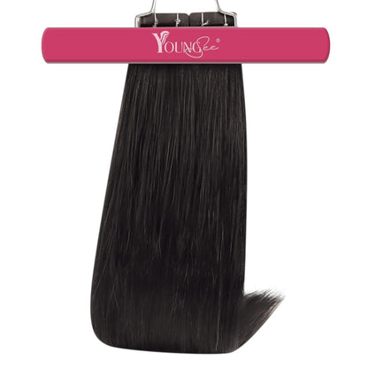 Echthaar Tape Extensions Dunkelbraun - 40cm, 50g