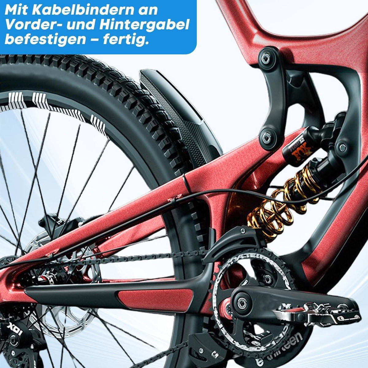 MTB Schutzblech Set: Vorne & Hinten, Quick-Release, 20-29 Zoll