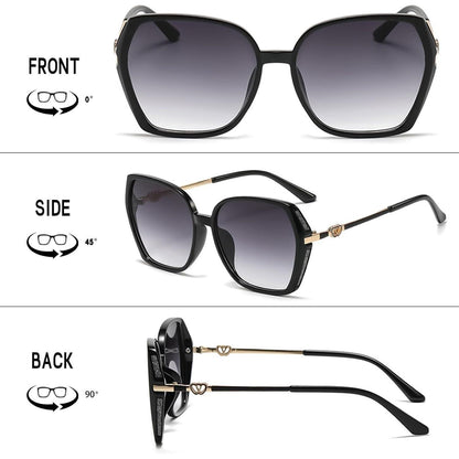Sonnenbrille Damen Schmetterling Groß – Schwarze UV-Brille 54mm