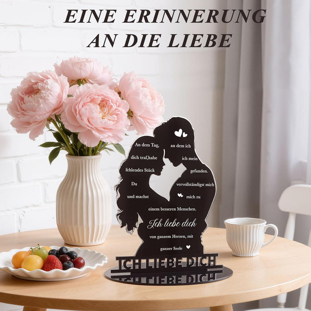 Acryl Schild "Ich Liebe Dich" - Geschenk für Paare & Verliebte