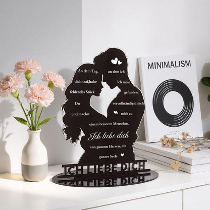 Acryl Schild "Ich Liebe Dich" - Geschenk für Paare & Verliebte