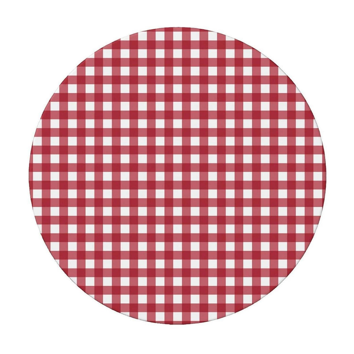Runde Outdoor Tischdecke wasserdicht Rot Kariert 110 cm