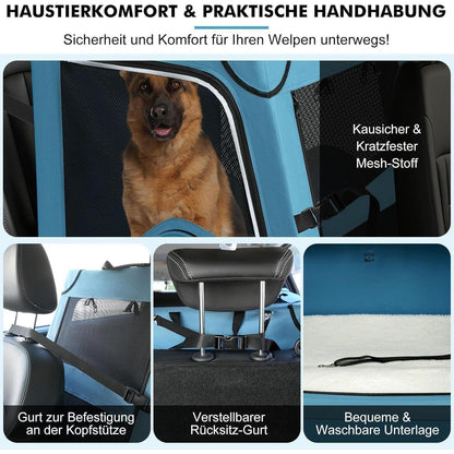 Faltbare Hundebox für Auto – Sicher & Komfortabel bis 36kg