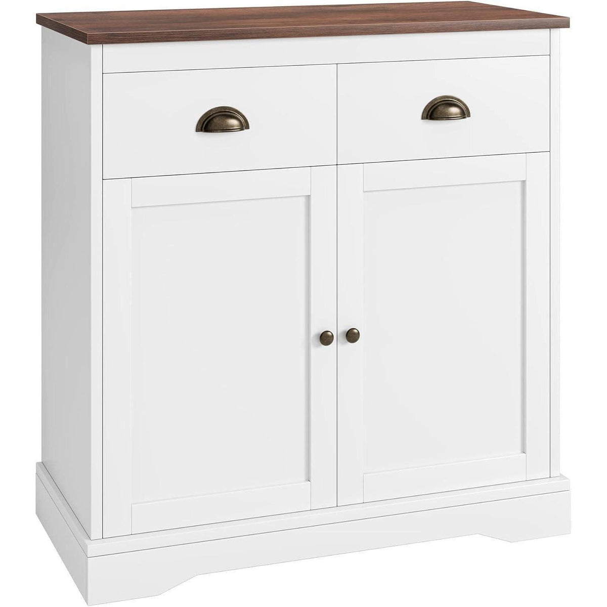 Sideboard Kommode mit 2 Türen & 2 Schubladen – 80x40x90cm