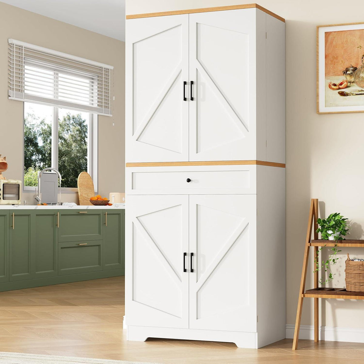 Moderner Küchenschrank 80x40x180cm mit Schubladen & Fächern