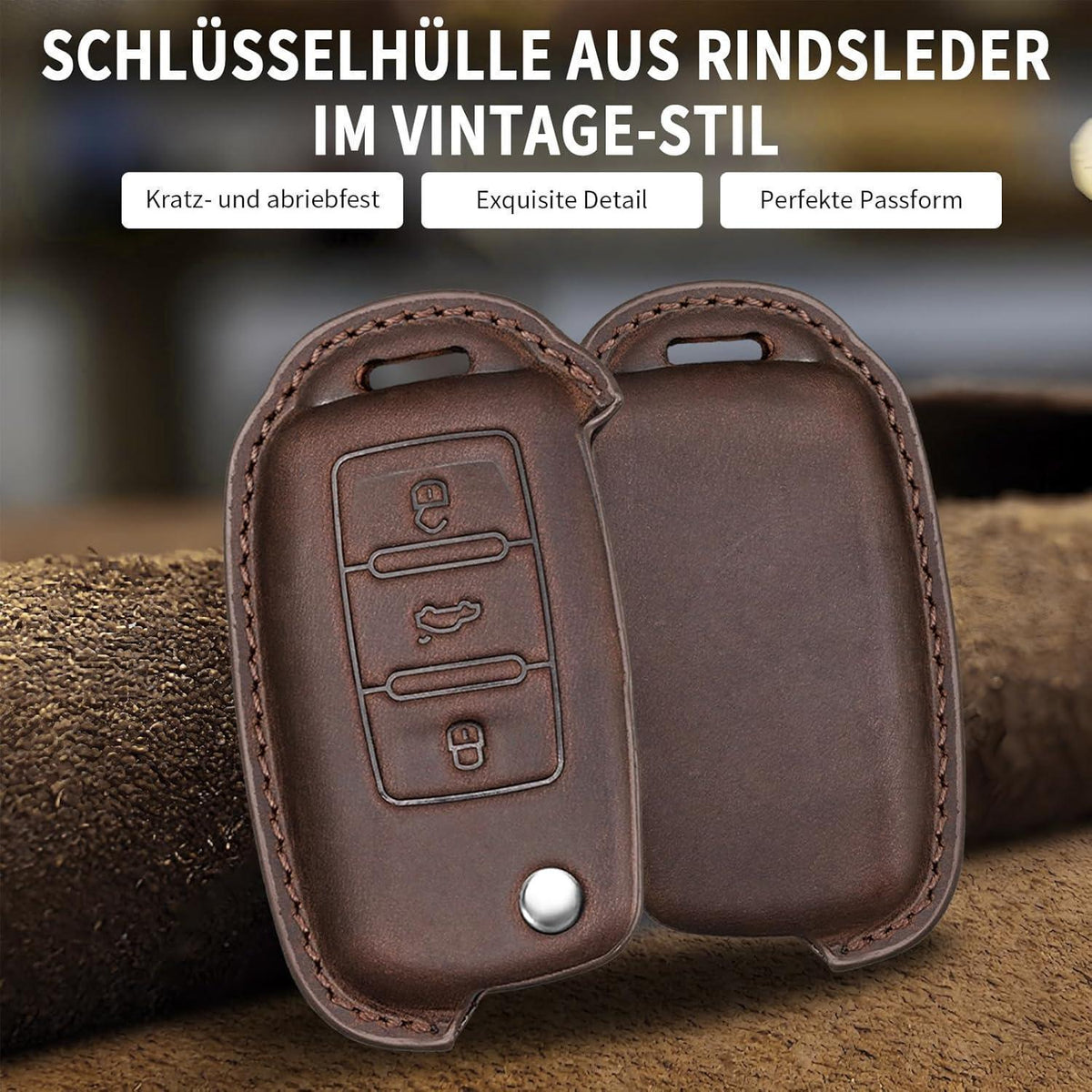 PEICHI Autoschlüssel Hülle für VW Golf 4 5 6 Passat Polo Beetle