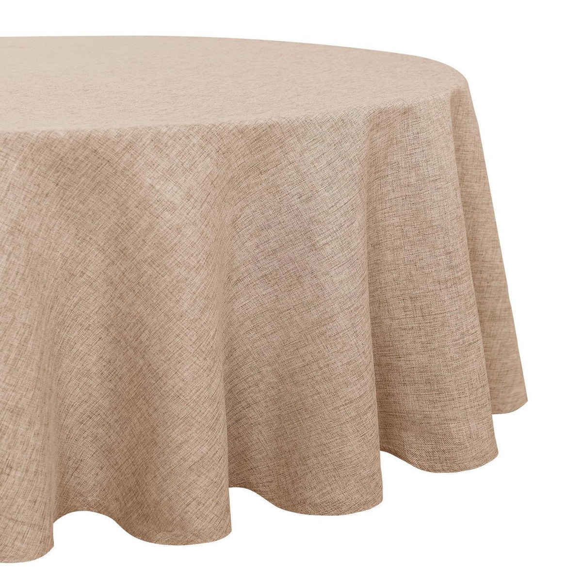 Runde Tischdecke Khaki 140cm – Abwaschbar & Wasserabweisend