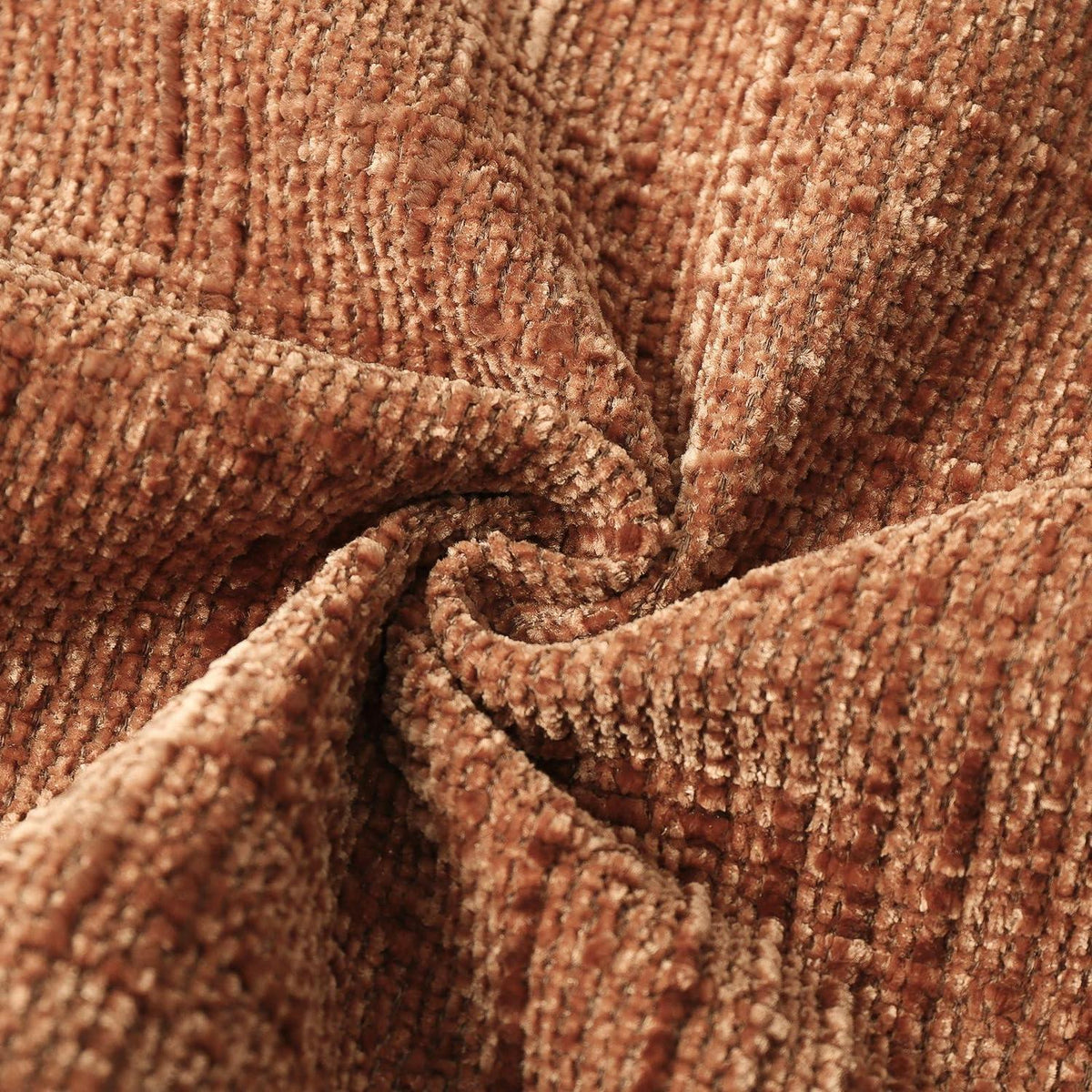 Chenille Kissenbezüge 2er Set 45x45 cm Orange